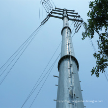 110kV Double Circuit Corner Power Transmission Galvanized Pole